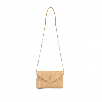 YSL CASSANDRE TEXTURED LEATHER CHAIN POUCH 819271 (19*12*3cm)